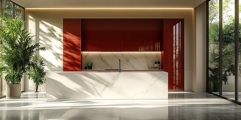 Czerwone meble kuchenne jakie ściany?